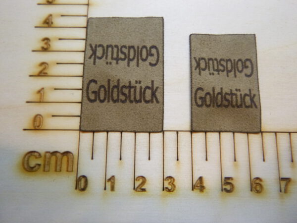 Nahtlabel "Goldstück"