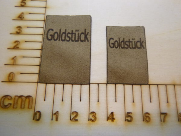 Nahtlabel "Goldstück"