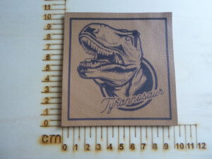 Kunstlederlabel "Tyrannosaurus"