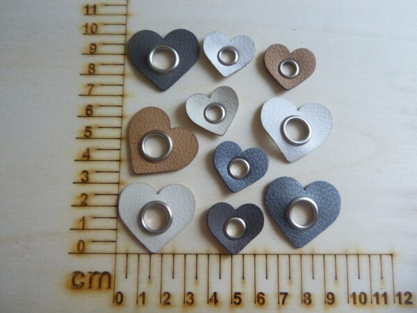2er Set Ösenpatches "Herz"