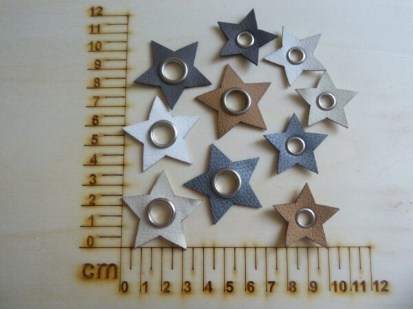 2er Set Ösenpatches "Stern"