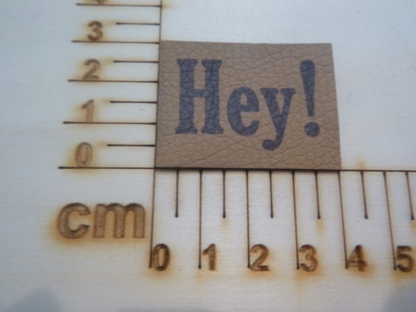 Kunstlederlabel "Hey" #11163