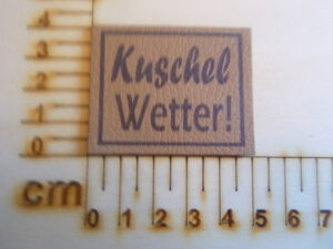Kunstlederlabel "Kuschel Wetter" #11193